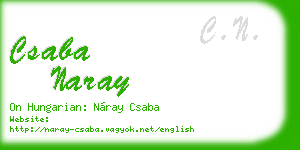 csaba naray business card