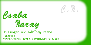 csaba naray business card